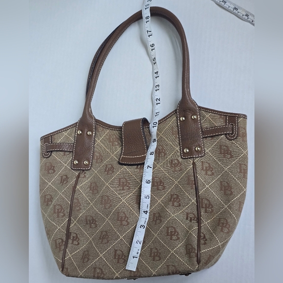 Dooney & Bourke Olive Green & Dark Brown Purse - Picture 13 of 15